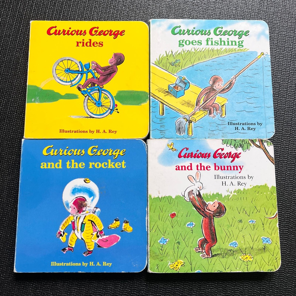 Set of 4 Curious George Board Books